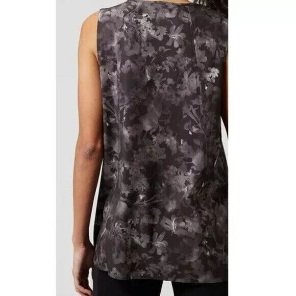 Athleta 798902002 Women's Sz S Lumen Floral Black Zephyr Refined Tank Top - Picture 9 of 9